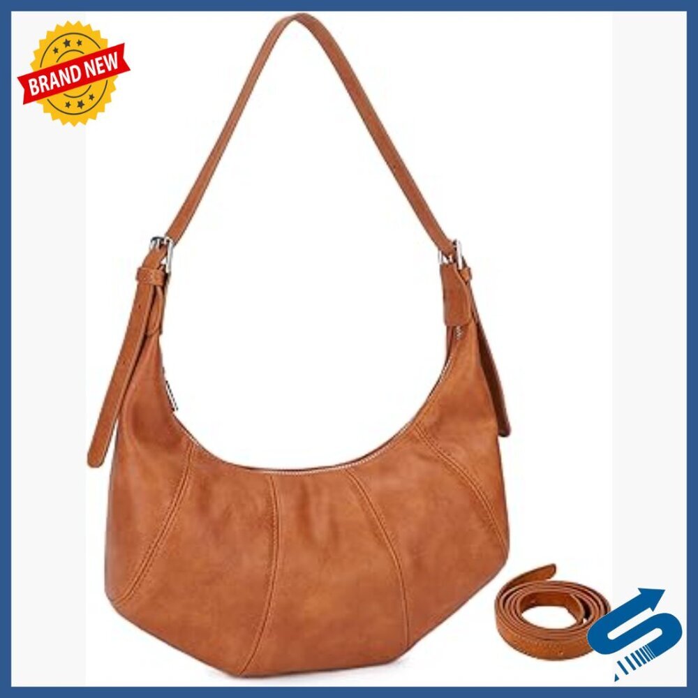 Slouchy Vegan Leather Hobo Purse Convertible Crossbody Shoulder Bag
